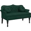vidaXL Panca con Cuscini Verde Scuro 120,5x65x75 cm Velluto
