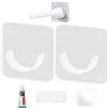 vepoty Supporto per asta per tenda da doccia 1 set Supporto per asta per tenda da doccia adesivo Supporto per asta per doccia senza perforazione per bagno