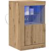 vidaXL Madia LED Rovere Artigianale 41 x 37 x 67 cm Legno Multistrato, Credenza Elegante, armadietto Rettangolare, Design Moderno, Robusto, Organizer per Interni, con Porte a Cerniera