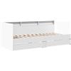 vidaXL Slaapbank met lades zonder matras 90x190 cm wit