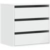 vidaXL Cassettiera Bianca 60x41x58 cm in Legno Multistrato