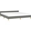 vidaXL Giroletto Senza Materasso Grigio Scuro 180x200 cm Tessuto