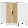 vidaXL Mobile Base ad Angolo Cucina Lucca Rovere Sonoma in Truciolato