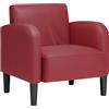 vidaXL Fauteuil met armleuningen 54 cm kunstleer wijnrood