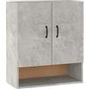 vidaXL Armadietto a Muro Grigio Cemento 60x31x70 cm Legno Multistrato