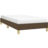 vidaXL Giroletto senza Materasso Marrone Scuro 90x200 cm Tessuto
