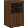 vidaXL Credenza con Luci LED Rovere Marrone 41x37x67 cm