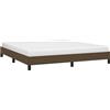 vidaXL Giroletto senza Materasso Marrone Scuro 160x200 cm Tessuto