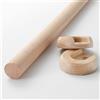 Generic 1 Pezzi Rotondo Asta per Armadio, Bastoni per Armadi, Tubo per Armadio di Legno, Asta Appendiabiti da Armadio, Lunghezza 50-150cm(D2.5cm/0.98IN,L 80cm/31.4In)