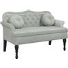 vidaXL Panca con Cuscini Grigio Chiaro 120,5x65x75 cm Velluto