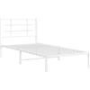 vidaXL Giroletto con Testiera Metallo Bianco 90x190 cm