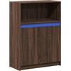 vidaXL Credenza con LED Rovere Marrone 72x34x100 cm Legno Multistrato