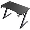 Newskill Belenor, tavolo da gioco ergonomico, 120x60x75cm, struttura in metallo, supporto per cuffie e bevande, struttura in carbonio, gestione dei cavi, fino a 200 kg, nero