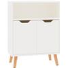 vidaXL Credenza Bianco Lucido 60x30x72 cm in Legno Multistrato