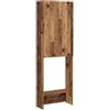 vidaXL Wasmachinekast 64x25,5x190 cm oud houtkleurig