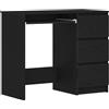 vidaXL Bureau 90x45x76 cm spaanplaat zwart eikenkleurig
