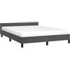 vidaXL Bedframe zonder matras 140x190 cm fluweel donkergrijs
