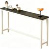 yurstcggh Tavolo Consolle Ingresso 140cm Nero Mensola Dietro Divano,Tavolo d'ingresso per Corridoio,Consolle Sottile,utilizzabile come scaffale espositivo per il soggiorno,libreria per bambini o comodino
