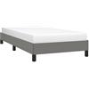 vidaXL Giroletto senza Materasso Grigio Scuro 90x200 cm Tessuto