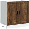 vidaXL Spoelbakonderkast Porto 80x46x81,5cm bewerkt hout gerookt eiken