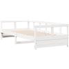 vidaXL Dormeuse senza Materasso Bianca 90x200 cm Legno Massello Pino