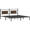vidaXL Giroletto senza Materasso Rovere Marrone 160x200 cm Truciolato