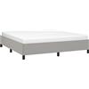 vidaXL Giroletto senza Materasso Grigio Chiaro 180x200 cm Tessuto