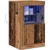 vidaXL Madia LED 41 x 37 x 67 cm Legno ingegnerizzato Legno vecchio | Abbastanza spazio per tutte le tue cose, Aspetto vintage con una finitura invecchiata,