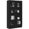 vidaXL Armadio per Libri Rovere Nero 82,5 x 30,5 x 150 cm, Libreria Moderna, Rettangolare, Mobile Decorativo, scaffale Indipendente per Salotto, Biblioteca a casa