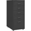 vidaXL Schedario Mobile Antracite 28x41x69 cm in Metallo