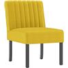 vidaXL Sedia Pantofola Gialla in Velluto, Sedia, Sedia Imbottita, Sedia Senza braccioli, Sedia da Soggiorno, Sedia in Velluto, Sedia Relax, Poltrona