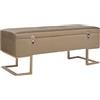 vidaXL Bankje met opbergvak 105 cm fluweel beige