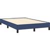 vidaXL Giroletto senza Materasso Blu 120x190 cm in Tessuto