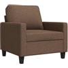 vidaXL Fauteuil 60 cm stof bruin