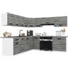 B BELINI GROUP Belini ITALIA 7 Cucina Angolare Componibile 420cm Grigio Glamour