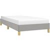 vidaXL Giroletto senza Materasso Grigio Chiaro 80x200 cm Tessuto