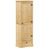 vidaXL Armadio Corona 55x38x170 cm in Legno Massello di Pino