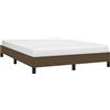 vidaXL Giroletto senza Materasso Marrone Scuro 140x200 cm Tessuto