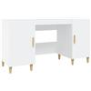 vidaXL Bureau 140x50x75 cm bewerkt hout wit