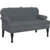 vidaXL Panca con Schienale Grigio Scuro 119,5x64,5x75 cm in Velluto