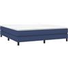 vidaXL Struttura Letto a Rete a Molle Blu 160x200 cm in Tessuto