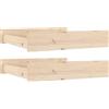 vidaXL Cassettoni da Letto 2 pz in Legno Massello di Pino