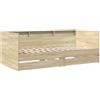 vidaXL Slaapbank met lades zonder matras 90x190 cm sonoma eikenkleurig