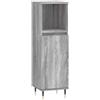vidaXL Badkamerkast 30x30x100 cm bewerkt hout grijs sonoma eikenkleur