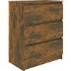 vidaXL Dressoir 60x35x76 cm bewerkt hout gerookt eikenkleurig