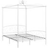 vidaXL Letto a Baldacchino Bianco in Metallo 180x200 cm