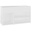 vidaXL Schoenenbank 80x30x45 cm bewerkt hout wit