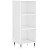 vidaXL Credenza Bianco Lucido 34,5x32,5x90 cm in Legno Multistrato