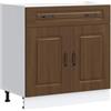 vidaXL Base da Cucina Kalmar Rovere Marrone in Legno Multistrato