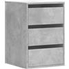 vidaXL Cassettiera Angolo Grigio Cemento 40x41x58cm Legno Multistrato